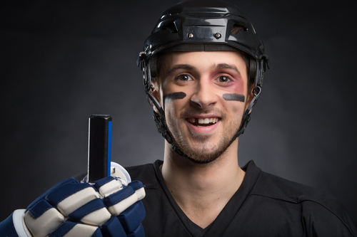 Man with broken tooth